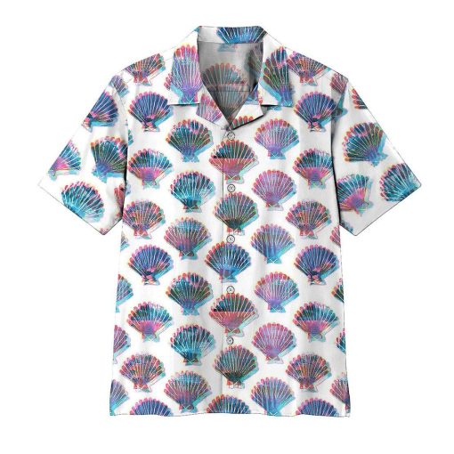 Gearhumans Gearhumsn 3D Holographic Seashells Hawaii Shirt ZK1205212 Hawai Shirt Short Sleeve Shirt S