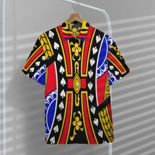 Gearhumans Gearhumsn 3D King of Spades David Hawaii Shirt ZC22042126 Hawai Shirt
