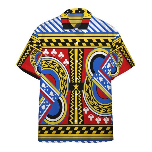 Gearhumans Gearhumsn 3D Queen of Clubs Argine Hawaii Shirt ZC22042123 Hawai Shirt Short Sleeve Shirt S
