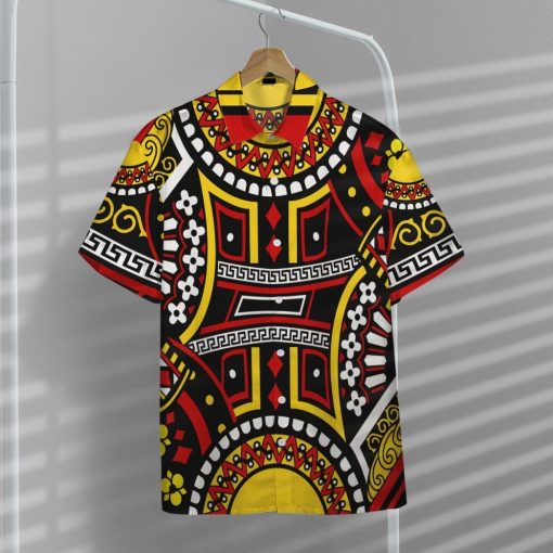 Gearhumans Gearhumsn 3D Queen of Diamonds Rachel Hawaii Shirt ZC22042125 Hawai Shirt