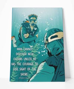 Gearhumans Gearhumsn 3D Scuba Diving Lose Sight Of The Shore Canvas ZK1205213 Canvas 1 Piece Non Frame M
