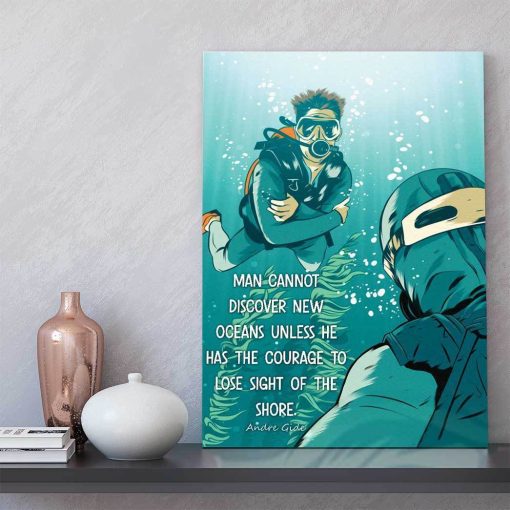 Gearhumans Gearhumsn 3D Scuba Diving Lose Sight Of The Shore Canvas ZK1205213 Canvas