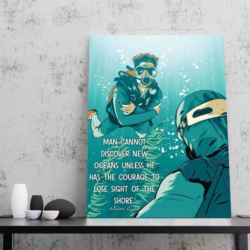 Gearhumans Gearhumsn 3D Scuba Diving Lose Sight Of The Shore Canvas ZK1205213 Canvas