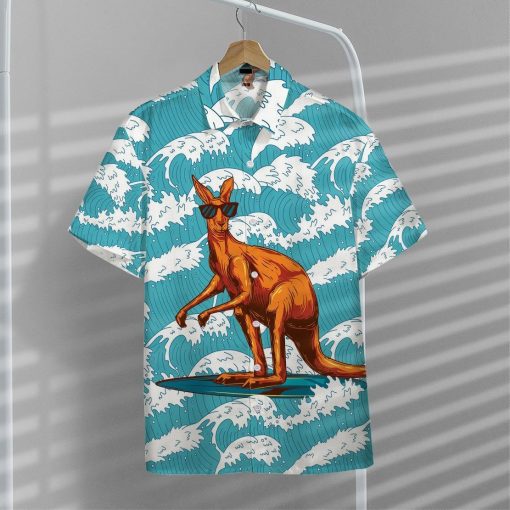 Gearhumans Gearhumsn 3D Surfing Kangaroo Hawaii Shirt ZK1305219 Hawai Shirt