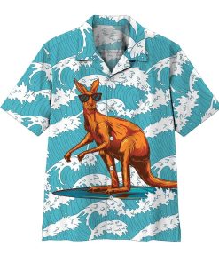 Gearhumans Gearhumsn 3D Surfing Kangaroo Hawaii Shirt ZK1305219 Hawai Shirt Short Sleeve Shirt S 