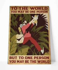 Gearhumans Gearhumsn 3D The World To One Person Canvas ZK1405217 Canvas 1 Piece Non Frame M