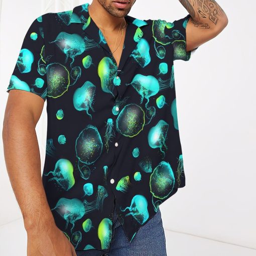 Gearhumans Glowing Jellyfish Hawaii Shirt ZK1305218 Hawai Shirt