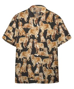 Gearhumans Golden Retriever Dogs 3D Custom Hawaii Shirt GO10052117 Hawai Shirt Short Sleeve Shirt S 