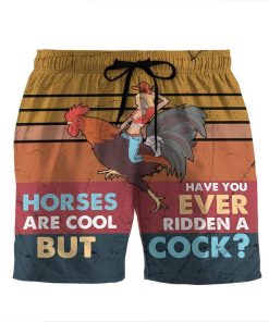 Gearhumans Have You Ever Ridden A Cock Custom Beach Shorts Swim Trunks GS09072 Men Shorts Men Shorts S