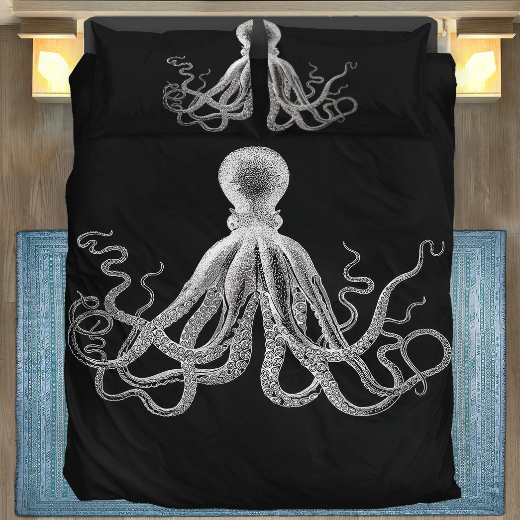 Gearhumans King Octopus Custom Bedding Set 4 Gearhumans King Octopus Custom Bedding Set GO06072117 Bedding Set
