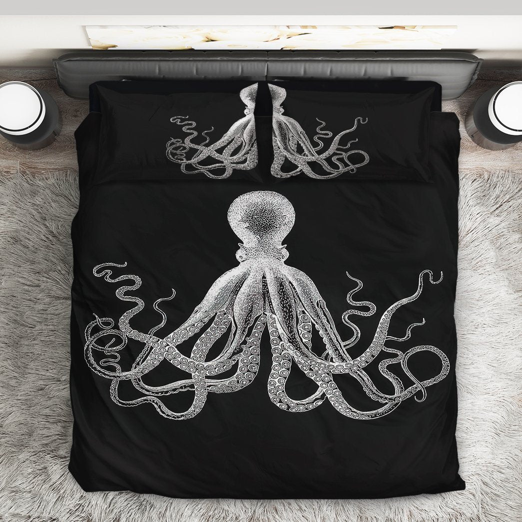 Gearhumans King Octopus Custom Bedding Set 3 Gearhumans King Octopus Custom Bedding Set GO06072117 Bedding Set
