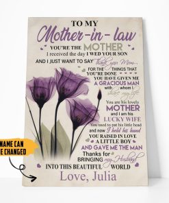Gearhumans law Custom Name Canvas GO070411- Gearhuman 3D Happy Mothers Day Gift To My Mother-in Canvas 1 Piece Non Frame M