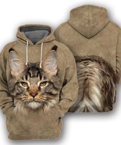 Gearhumans Maine Coon - 3D All Over Printed Shirt ZG-ZHD23092003 3D Apparel HOODIE S 