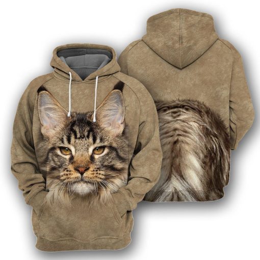 Gearhumans Maine Coon - 3D All Over Printed Shirt ZG-ZHD23092003 3D Apparel HOODIE S