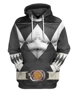 Gearhumans Mighty Morphin Black Power Rangers Custom Hoodie Apparel GN25096 3D Apparel Hoodie S 