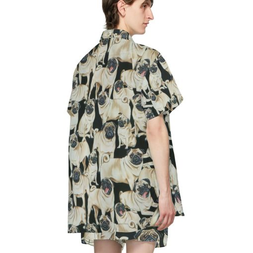 Gearhumans Pug Dogs 3D Custom Hawaii Shirt GO10052119 Hawai Shirt