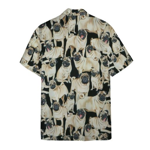 Gearhumans Pug Dogs 3D Custom Hawaii Shirt GO10052119 Hawai Shirt
