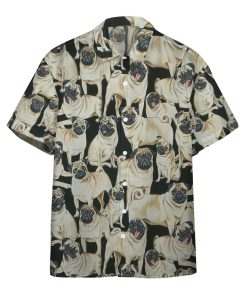 Gearhumans Pug Dogs 3D Custom Hawaii Shirt GO10052119 Hawai Shirt Short Sleeve Shirt S 