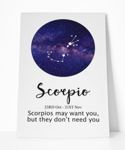 Gearhumans Scorpios May Want You But They Dont Need You ZK1805219 Canvas 1 Piece Non Frame M