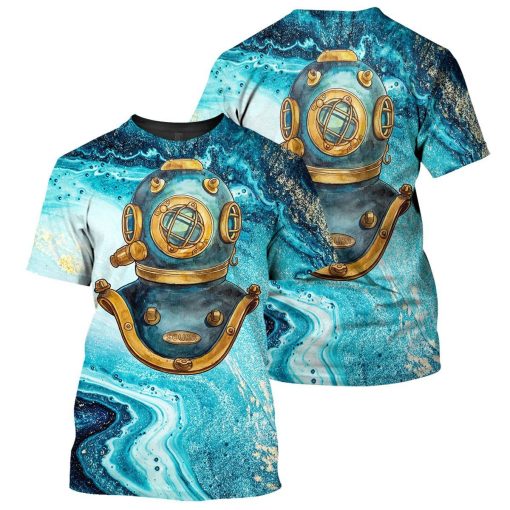 Gearhumans Scuba Diving Helmet - 3D All Over Printed Shirt shirt 3D Apparel T-SHIRT S