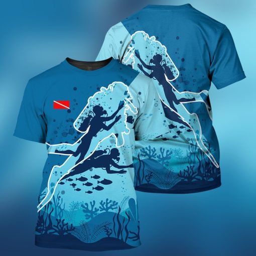 Gearhumans Scuba Diving Male Design - 3D All Over Printed Shirt shirt 3D Apparel T-SHIRT S