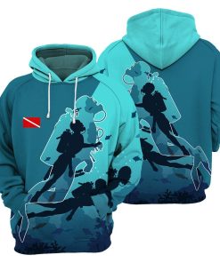 Gearhumans Scuba Diving No Text - 3D All Over Printed Shirt shirt 3D Apparel HOODIE S 
