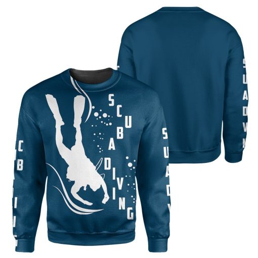 Gearhumans Simple Scuba Diving - 3D All Over Printed Shirt shirt 3D Apparel LONG SLEEVE S