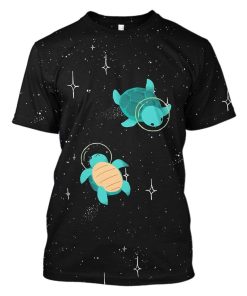 Gearhumans turtle astronaut Custom T-shirt - Hoodies Apparel HD-GH20360 3D Apparel T-Shirt S