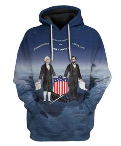 George Washington and Abraham Lincoln Custom T-Shirts Hoodies Apparel HI-DT1212194 3D Custom Fleece Hoodies Hoodie S 