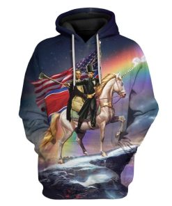 George Washington and Abraham Lincoln Custom T-Shirts Hoodies Apparel HI-QM1412197 3D Custom Fleece Hoodies Hoodie S 