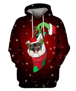German Shepherd merry christmas Custom T-shirt - Hoodies Apparel MV110598 3D Custom Fleece Hoodies Hoodie S 