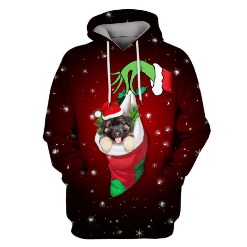German Shepherd merry christmas Custom T-shirt - Hoodies Apparel MV110598 3D Custom Fleece Hoodies Hoodie S