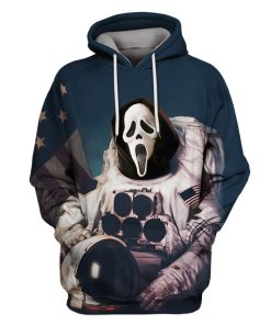 Ghostface Astronaut Custom Hoodies Apparel GH110254 3D Custom Fleece Hoodies Hoodie S 
