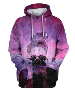Girl Taking A Photo Custom Hoodies Apparel HD-GH110593 3D Custom Fleece Hoodies Hoodie S 