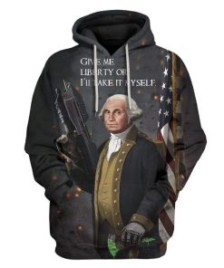 Give Me Liberty Or I Will Take It Myself Custom T-Shirts Hoodies Apparel HI-QM1912191 3D Custom Fleece Hoodies Hoodie S 