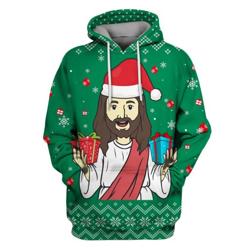 God Bless Us On Christmas Custom T-shirt - Hoodies Apparel HD-MV110632 3D Custom Fleece Hoodies Hoodie S