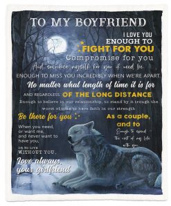 Grearhuman 3D To My Boy Friend I Love You Valentine Custom Blanket GV22011 Blanket Blanket M(51''x59'')