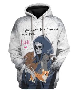 Grim Reaper Takes Care Pets Custom T-Shirts Hoodies Apparel AN-DT0612191 3D Custom Fleece Hoodies Hoodie S 