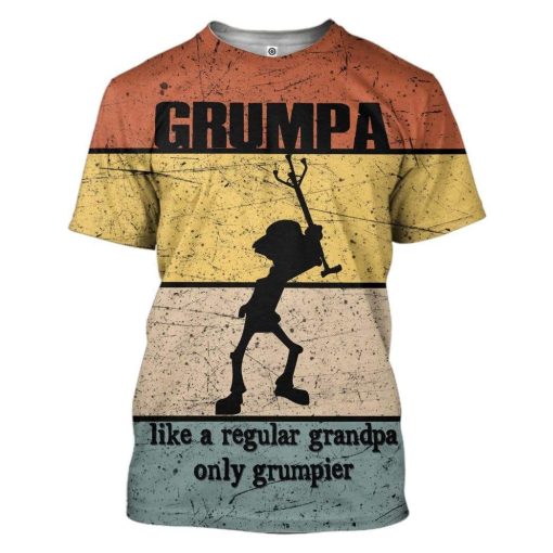 Grumpy Granpa Custom T-Shirts Hoodies Apparel HD-TA1301205 3D Custom Fleece Hoodies T-Shirt S