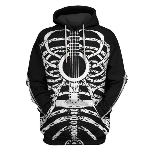 Guitar bone Custom T-shirt - Hoodies Apparel HD-GH20304 3D Custom Fleece Hoodies Hoodie S