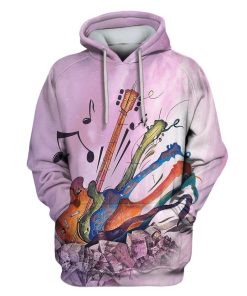Guitar Custom T-shirt - Hoodies Apparel HD-GH110600 3D Custom Fleece Hoodies Hoodie S 