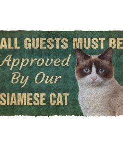 GW29011- Gearhuman 3D Must Be Approved By Our Siamese Cat Custom Doormat GW29012 Doormat Doormat S(15,8''x23,6'')