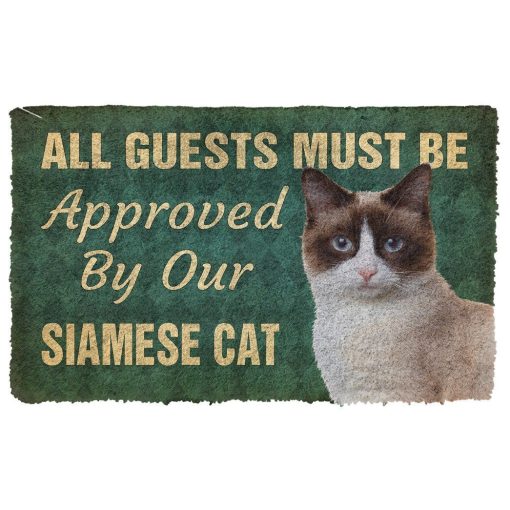 GW29011- Gearhuman 3D Must Be Approved By Our Siamese Cat Custom Doormat GW29012 Doormat Doormat S(15,8''x23,6'')