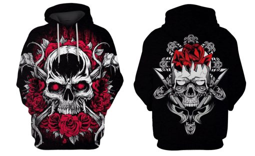 HALLOWEEN Skull Hoodies - T-Shirt Apparel HL101124 3D Custom Fleece Hoodies