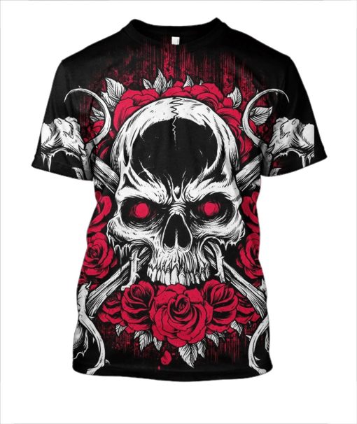 HALLOWEEN Skull Hoodies - T-Shirt Apparel HL101124 3D Custom Fleece Hoodies T-Shirt S
