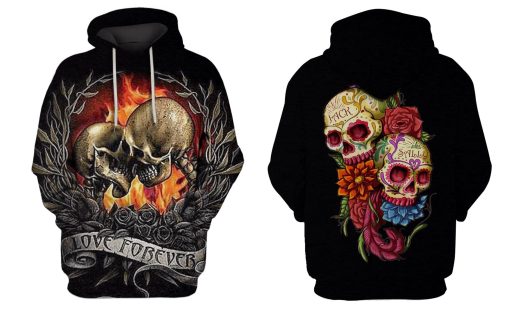 HALLOWEEN Skull Hoodies - T-Shirt Apparel HL101129 3D Custom Fleece Hoodies