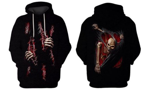 HALLOWEEN Skull Hoodies - T-Shirt Apparel HL101137 3D Custom Fleece Hoodies