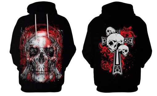HALLOWEEN Skull Hoodies - T-Shirt Apparel HL101148 3D Custom Fleece Hoodies