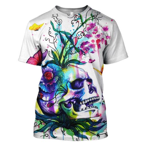 Halloween Skull Hoodies - T-Shirts Apparel WL110112 3D Custom Fleece Hoodies T-Shirt S