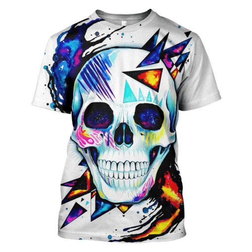Halloween Skull Hoodies - T-Shirts Apparel WL110114 3D Custom Fleece Hoodies T-Shirt S